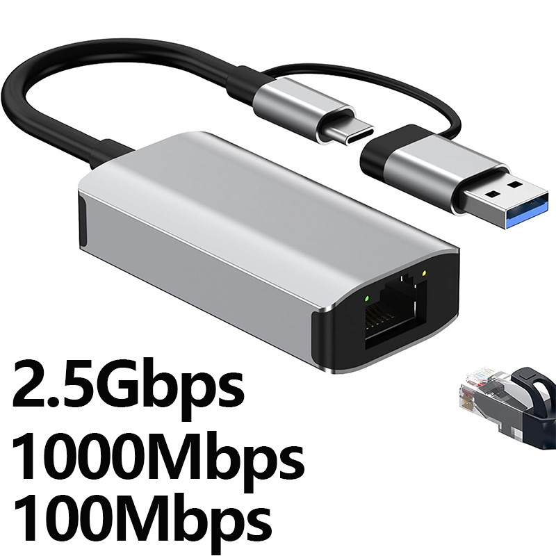 Laptop Accessories Macbook - 2.5G(2500Mbps) USB 3.0 Type-C to RJ45