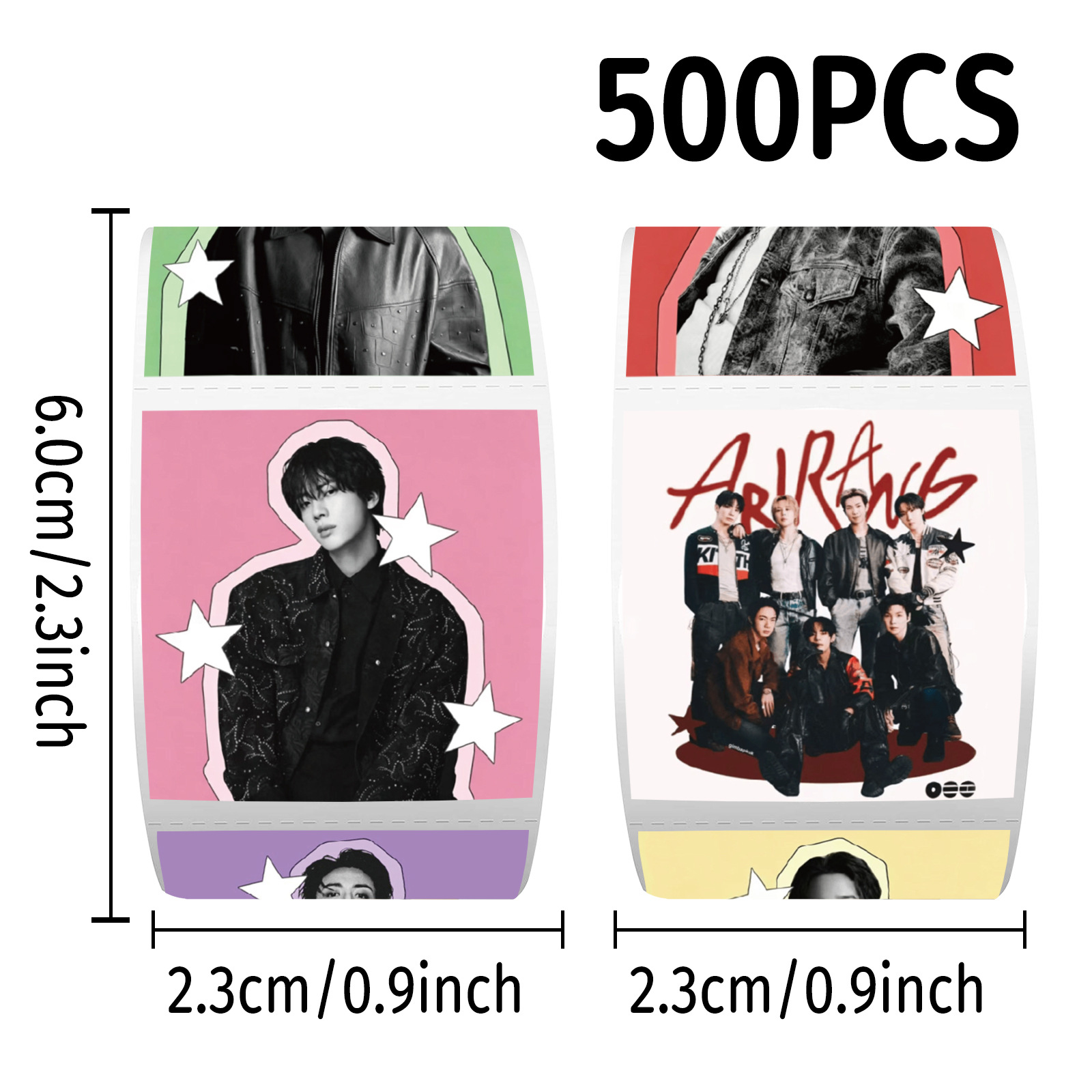 K팝 BTS 스타 데코 스티커 롤, 500개입, DIY - Laptop Accessories All 리뷰 및 가격