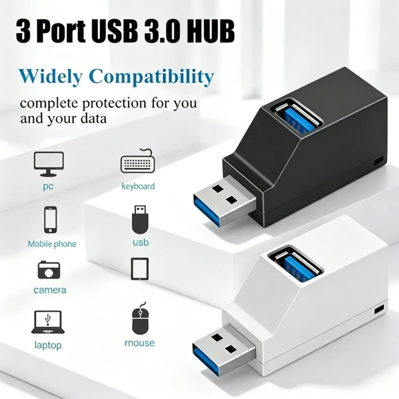 USB 3.0 2.0 회전식 3 포트 허브 분배기, P - Laptop Accessories Macbook 리뷰 및 가격
