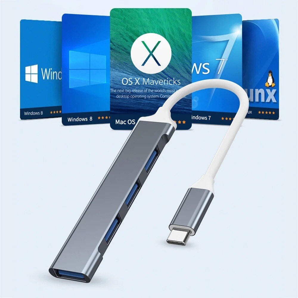 USB 3.0 허브 4포트 USB 허브 고속 타입 C  - Laptop Accessories Macbook 리뷰 및 가격