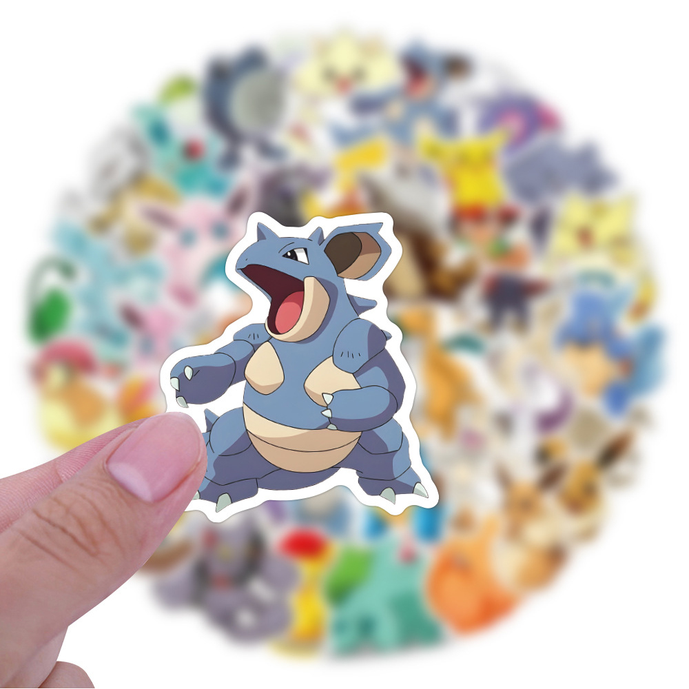 50/60pcs 귀여운 만화 애니메이션 포켓몬 스티커  - Laptop Accessories All 리뷰 및 가격